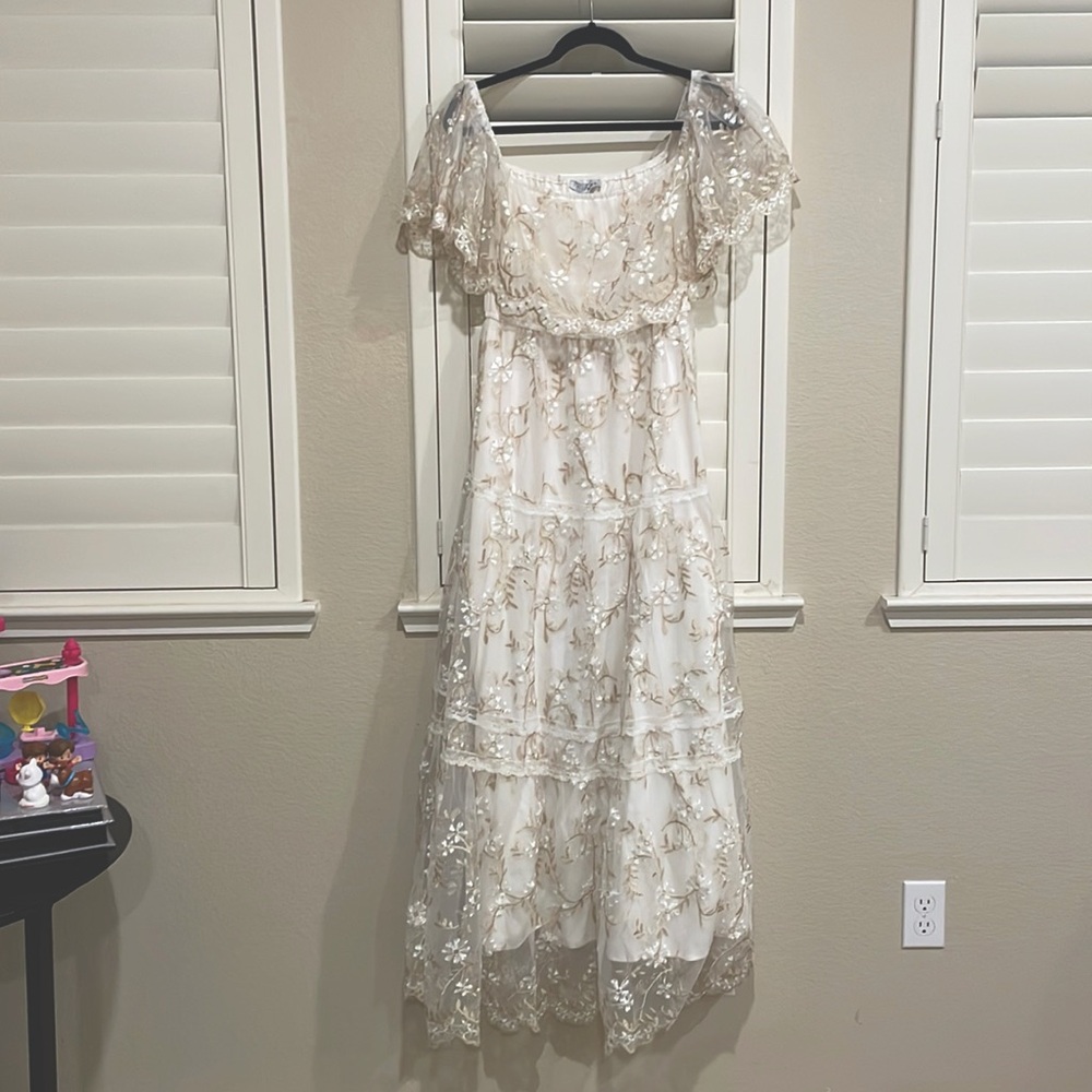 Baltic Born Off The Shoulder Floral Maxi Dress Large